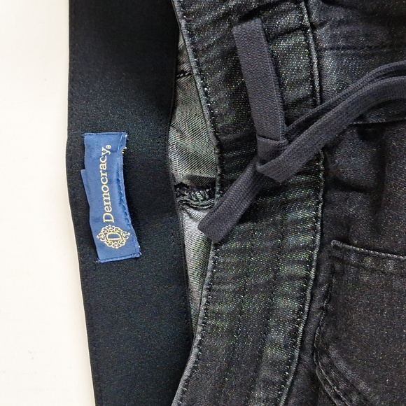 NEW! Democracy Pull-On High-Rise Denim Jogger Jeans, Black - Slimming, Stretch - Picture 7 of 10